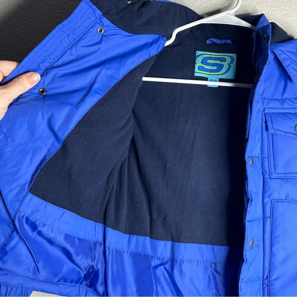 NWT Sketchers Kid’s Blue Puffer Winter Coat Size Medium 5/6 - Picture 6 of 10